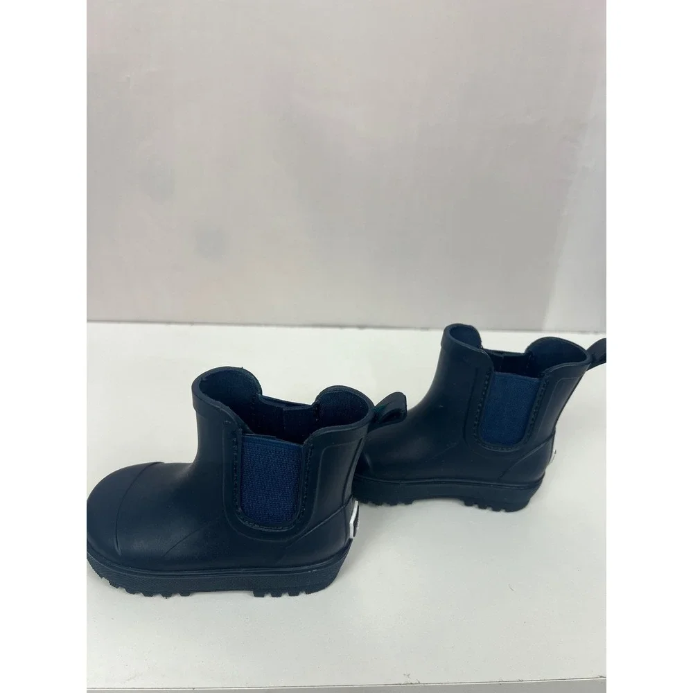 Bearpaw Toddler Navy Blue Rubber Rain Boots Waterproof Chelsea Size 4